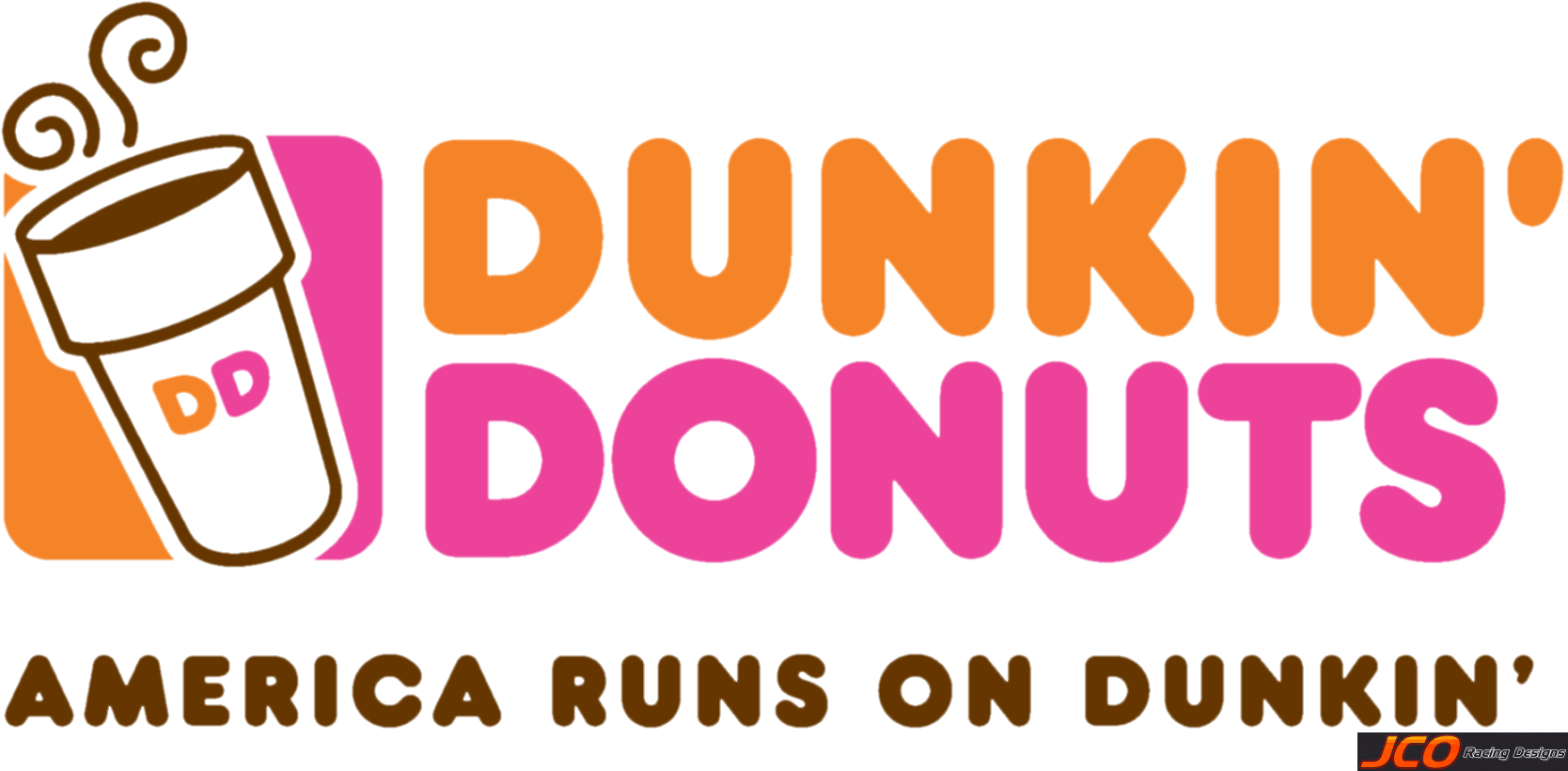 Jcoracing Designs Png Logo - Neoplex Sw10641 Dunkin Donuts White Swooper Flag (1730x837), Png Download