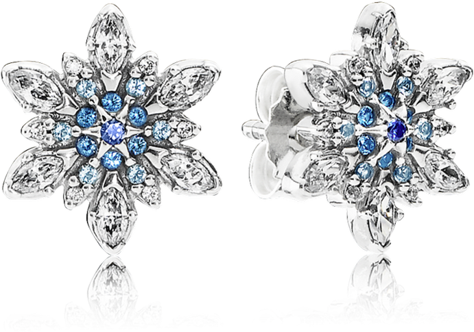 Crystalized Snowflake, Blue Crystals & Clear Cz - Pandora Crystalized Snowflake, Blue Crystals & (999x999), Png Download