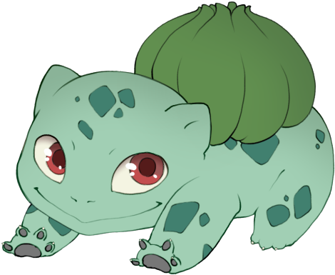 Terrarium Drawing Bulbasaur Png Freeuse - Bulbasaur (500x398), Png Download
