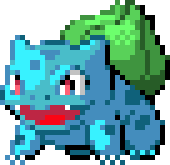 Pokemon Bulbasaur - Pokemon Bulbasaur Pixel Art (430x400), Png Download