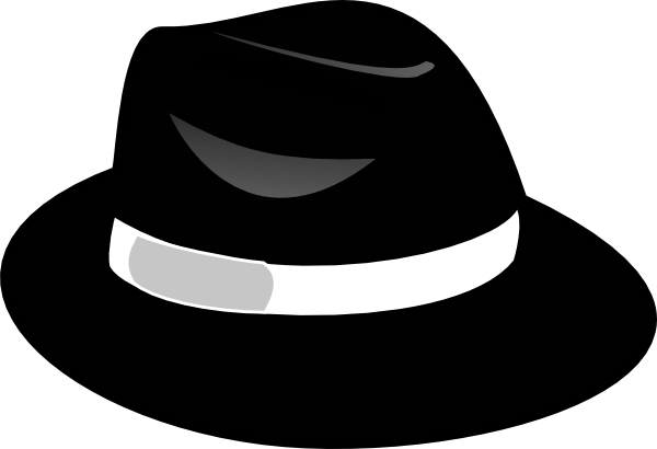 Black Hat Clip Art At Clipart - Fedora Hat Clip Art (600x410), Png Download