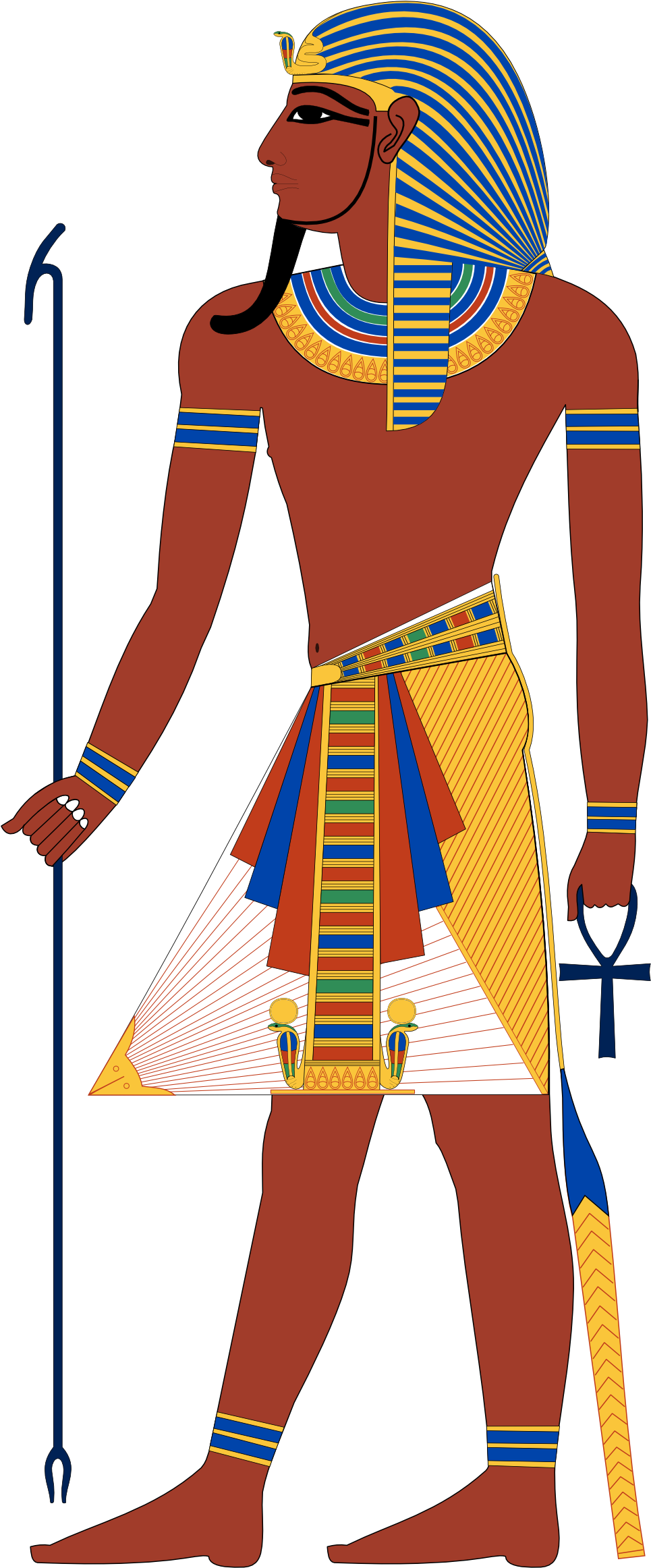 Ra Egyptian Pharaoh Clipart - Ancient Egyptian Pharaoh (1229x2388), Png Download
