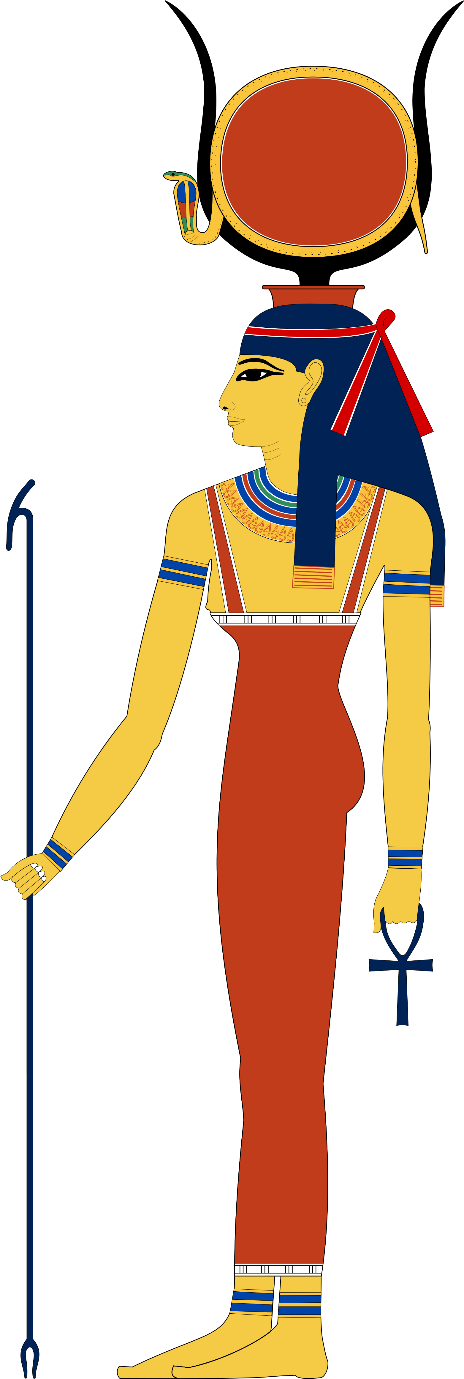 Egyptian Cat At Getdrawings Com Free For - Ancient Egyptian God Hathor (2000x4714), Png Download