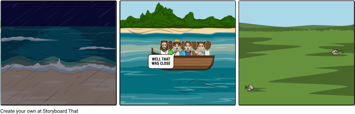 Jesus Walks On The Water - Beach (1164x385), Png Download