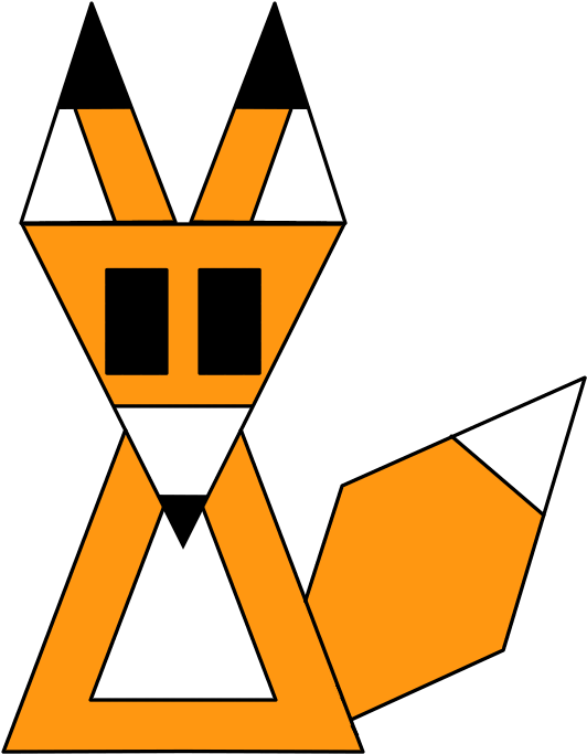 Picture Black And White Fox By Derpmaster On Deviantart - Polygon (591x761), Png Download