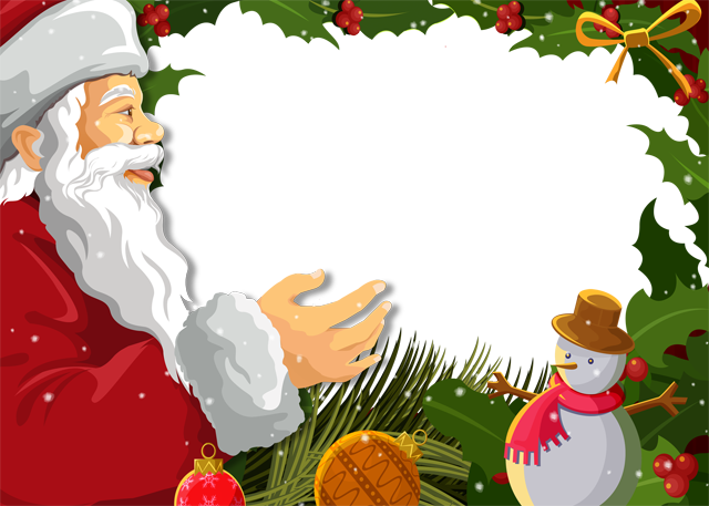 Molduras Para Fotos Natal - Christmas Photo Frame Template (600x428), Png Download