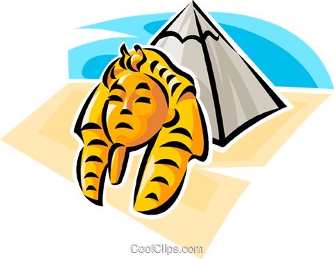 Egyptian Pyramids Royalty Free Vector Clip Art Illustration - Clipart Geschichte Kostenlos (480x373), Png Download