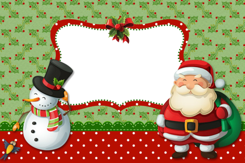 Publicado Dezembro 13, 2015 At 840 × 560 In Molduras - Tarjetas Para Invitacionde Navidad (840x560), Png Download