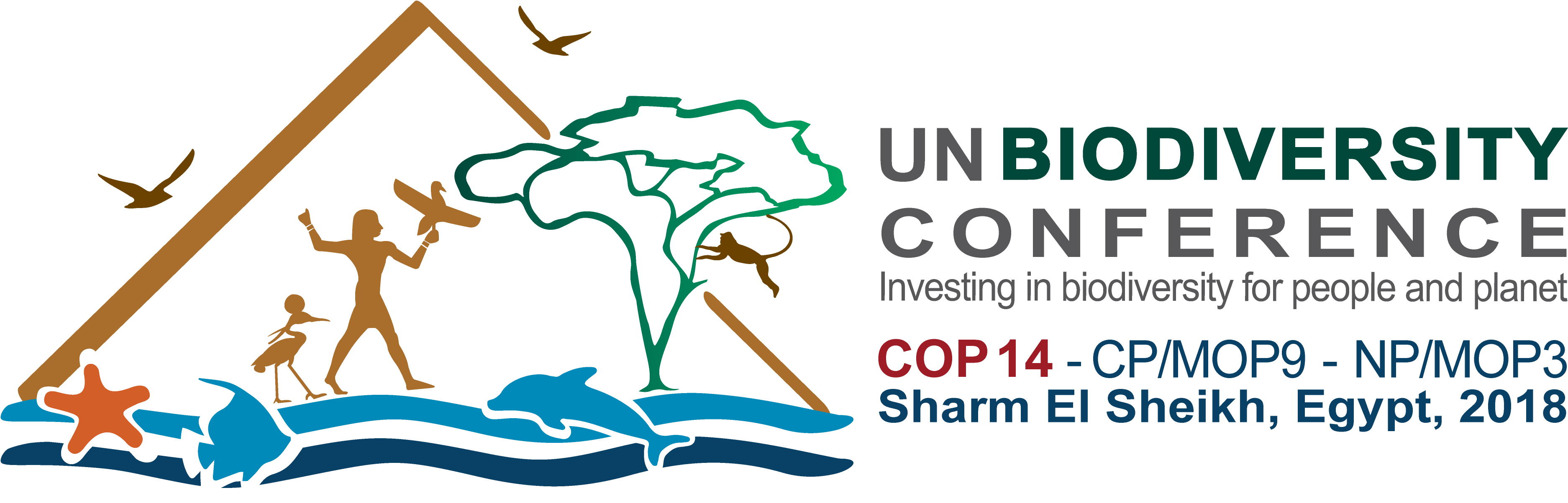 Cop14 Logo Horizontal Text Beside - Sharm El Sheikh (4072x1417), Png Download