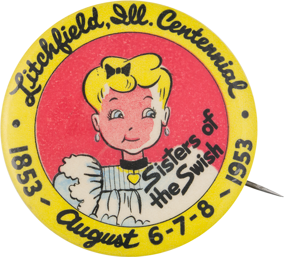 Litchfield, Illinois Centennial Sisters Of The Swish - Cartoon (1000x929), Png Download