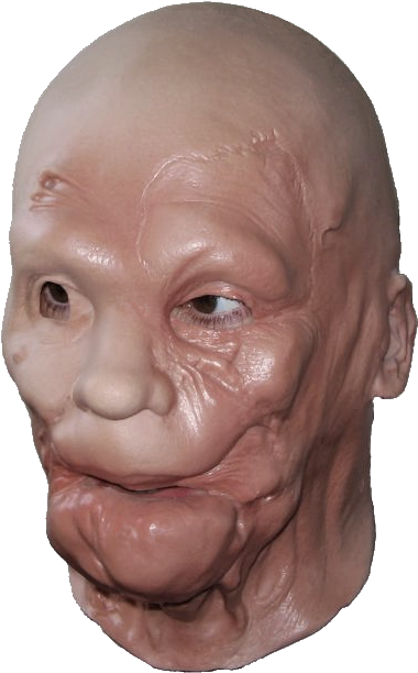 Burned Face Realistic Mask - Transparent Face Mask For Burns (346x499), Png Download