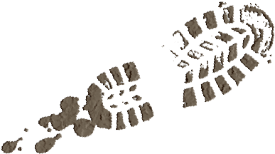 Svg Transparent Stock Footsteps Clipart Shoe Sole - Boot Print (421x400), Png Download