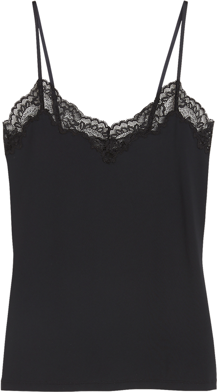 Camisole With Lace Black - Undergarment (888x888), Png Download