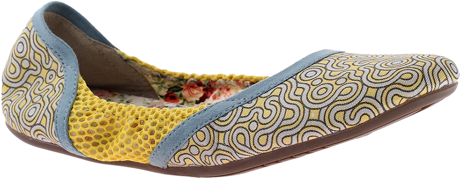 Hari Om In Yellow Print Women's Ballet Flat - Dimmi Ladies Shoes Ladies Footwear Spring Hari Om In (1024x1024), Png Download