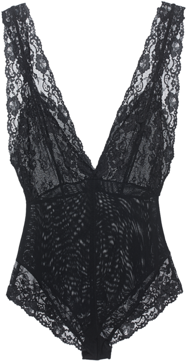 Stylish Free People Sexy Lace Black Lace Body Larger - Stretchy Lace Body (618x794), Png Download