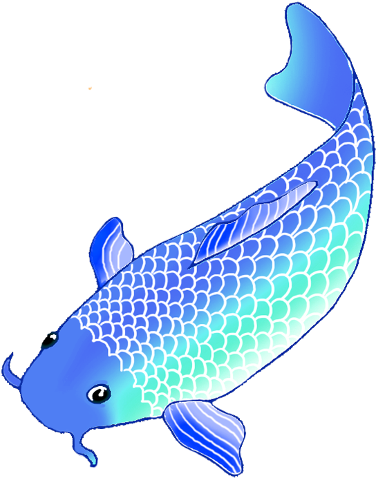 Colorful Koi Fish Drawings Graphic Freeuse Download - Koi Fish Clipart Png (650x825), Png Download