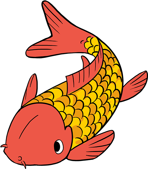 How To Draw A Koi Fish Really Easy Drawing Tutorial - Koi Drawing (680x678), Png Download