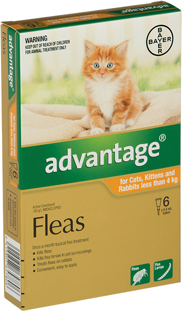 Advantage® For Small Cats And Kittens Less Than 4kg - Advantage Blue For Extra Large Dogs Over 25kg 6 Pack (365x621), Png Download