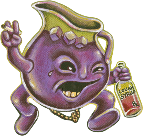 Hoodcat Purple Drank - Purple Drank Kool Aid (500x477), Png Download