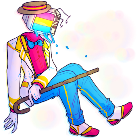 Hey Tv Man Wearing The Pan Suit Is My Aesthetic So - Cartoon (500x500), Png Download