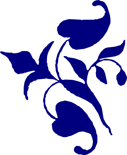 How To Set Use Navy Flower Corner Vine Svg Vector (492x598), Png Download