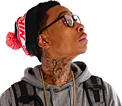 Wiz Khalifa Hair - Wiz Khalifa Rapper Music Star Art 32x24 Poster Decor (400x349), Png Download