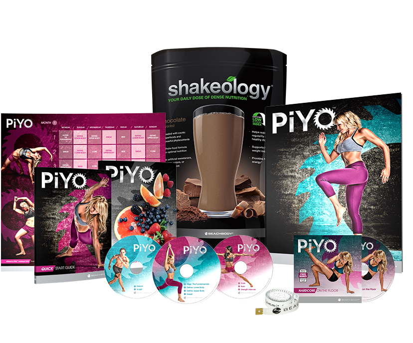 Piyo® & Shakeology® Challenge Pack - Piyo - Pilates, Yoga And Cardio Dvd Home Fitness Workout (930x960), Png Download