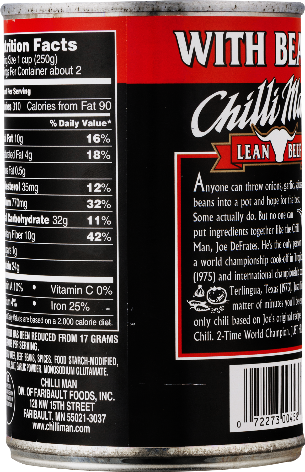 Chilli Man Chili With Beans - 15 Oz Can (1800x1800), Png Download