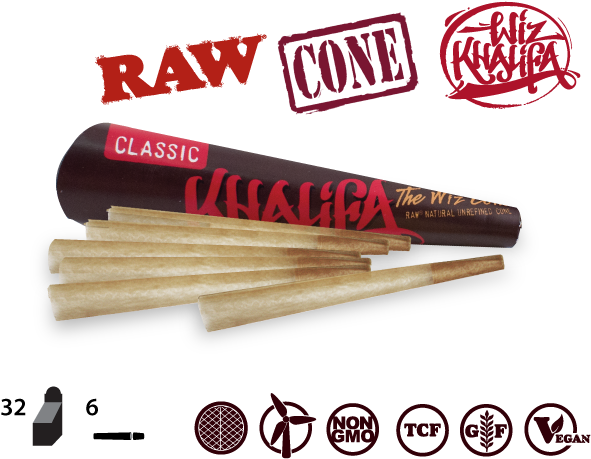 Raw Wiz Cone 6b - Wiz Khalifa Edition Raw Cone 1 1 4 (640x480), Png Download
