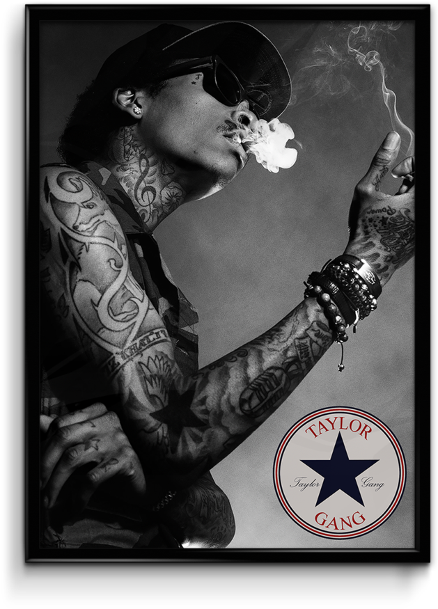 Wiz Khalifa Poster - Wiz Khalifa: High Cd (383x479), Png Download