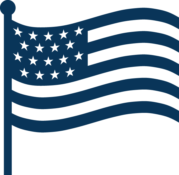 Purpose Driven Mission - Us Flag Icon White (613x600), Png Download