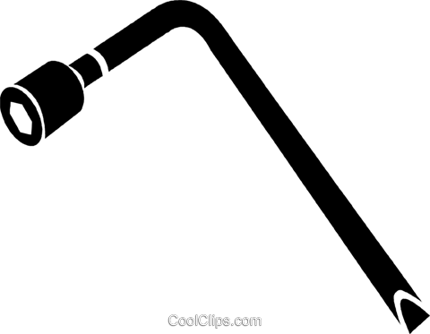 Tire Iron Royalty Free Vector Clip Art Illustration - Tire Iron Clipart (480x373), Png Download