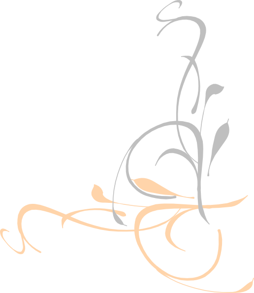 Silver Corner Swirls Png (516x595), Png Download