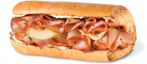 Kids Ham And Cheese Sandwich - Quiznos Ham And Cheese (491x391), Png Download