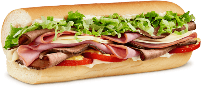#07 Ham & Roast Beef - Sandwich (710x387), Png Download