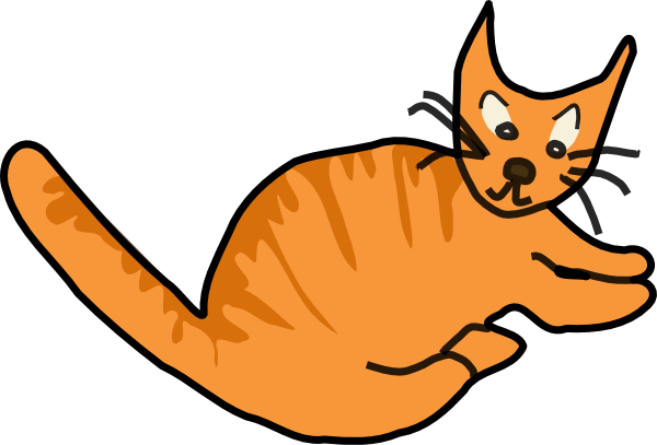 Fat Cat Clip Art - Animated Picture Of A Cat (600x407), Png Download