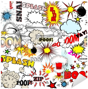 Seamless Comic Book Explosion, Bombs And Blast Set - Mein Eigener Comic [book] (400x400), Png Download