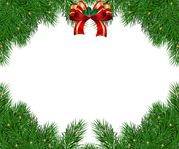 Christmas Transparent Png Frame Border Gallery - Christmas Pine Border Png (600x500), Png Download
