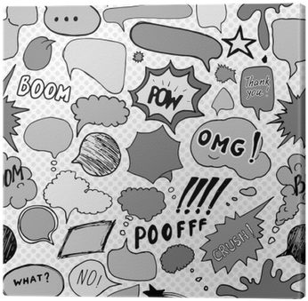 Seamless Pattern Background With Handdrawn Comic Book - Comics (400x400), Png Download