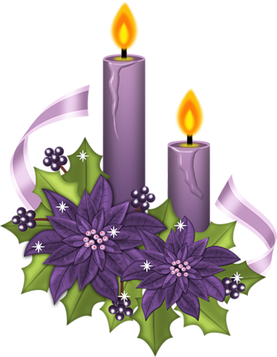 Christmas Pictures - Christmas Candle Clipart (389x500), Png Download