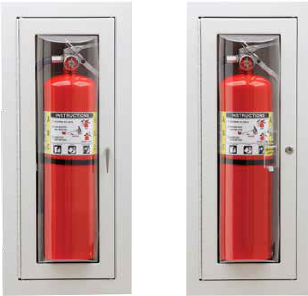 Ridge Series Architectural Fire Extinguisher Cabinet - Recessed Fire Extinguisher Revit (600x577), Png Download