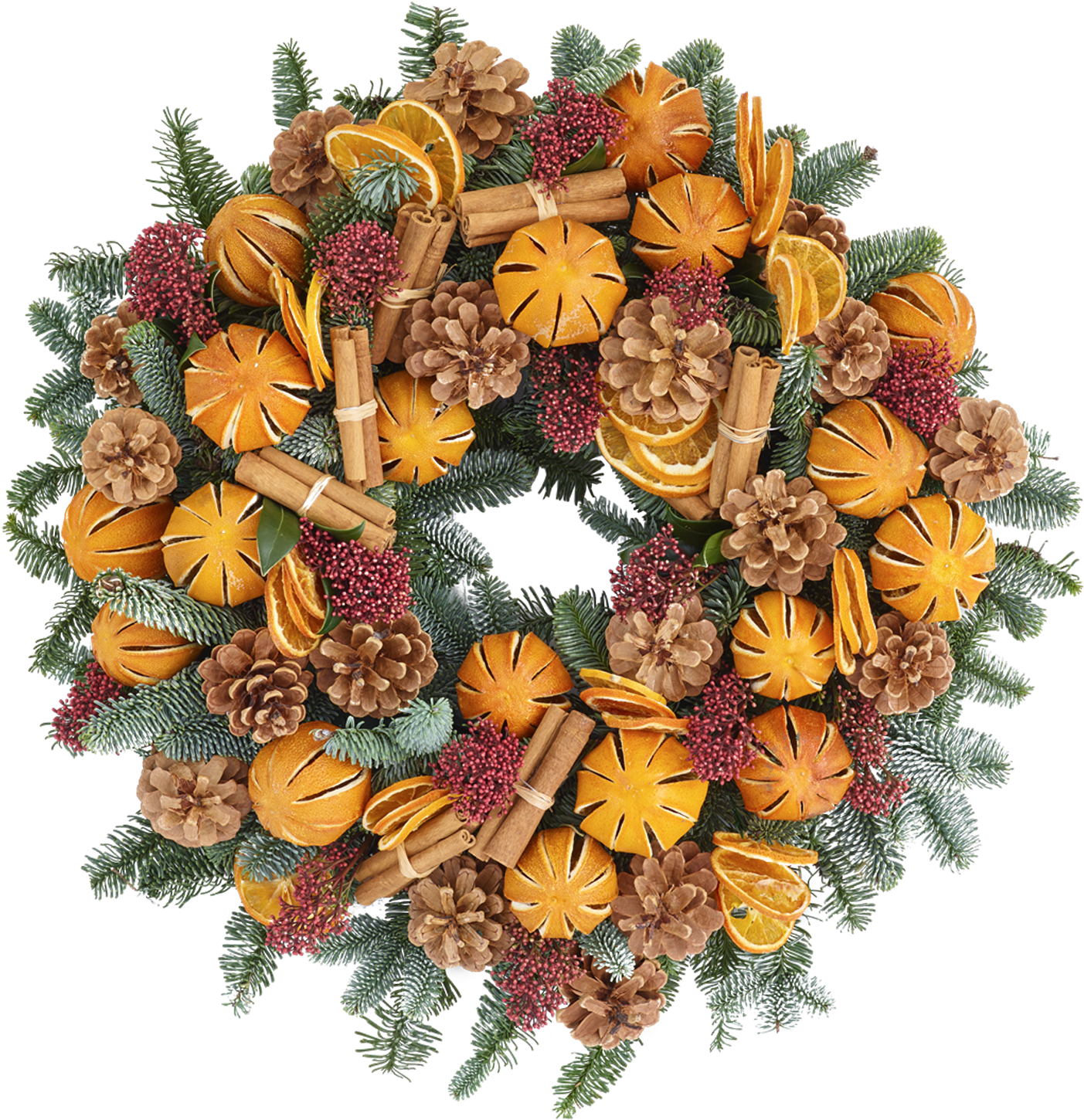 Interflora Clementine Door Wreath, 46cm Diameter - Christmas Magazine Covers 2016 (2048x1536), Png Download