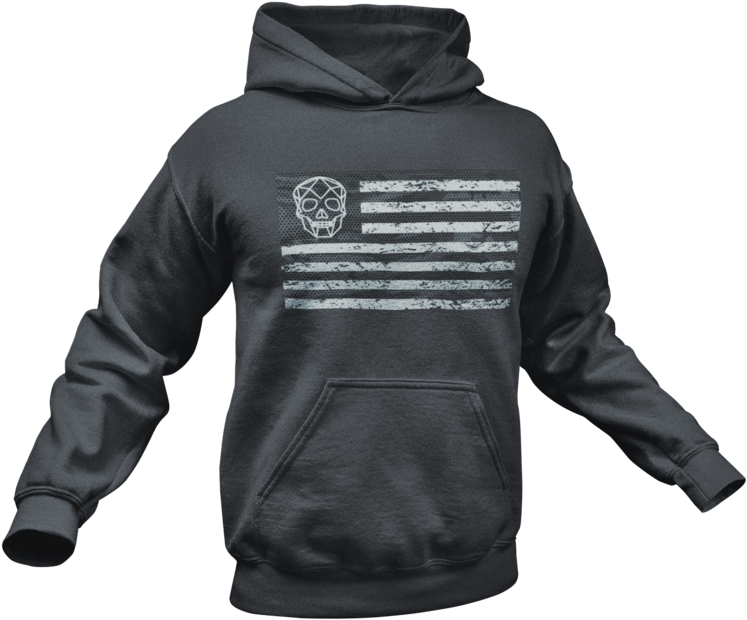 American Flag Punisher Skull Military Hardcore Hooded - Grunt Rpg, Suck It Up Buttercup Hoodie - Black (5x) (1024x768), Png Download