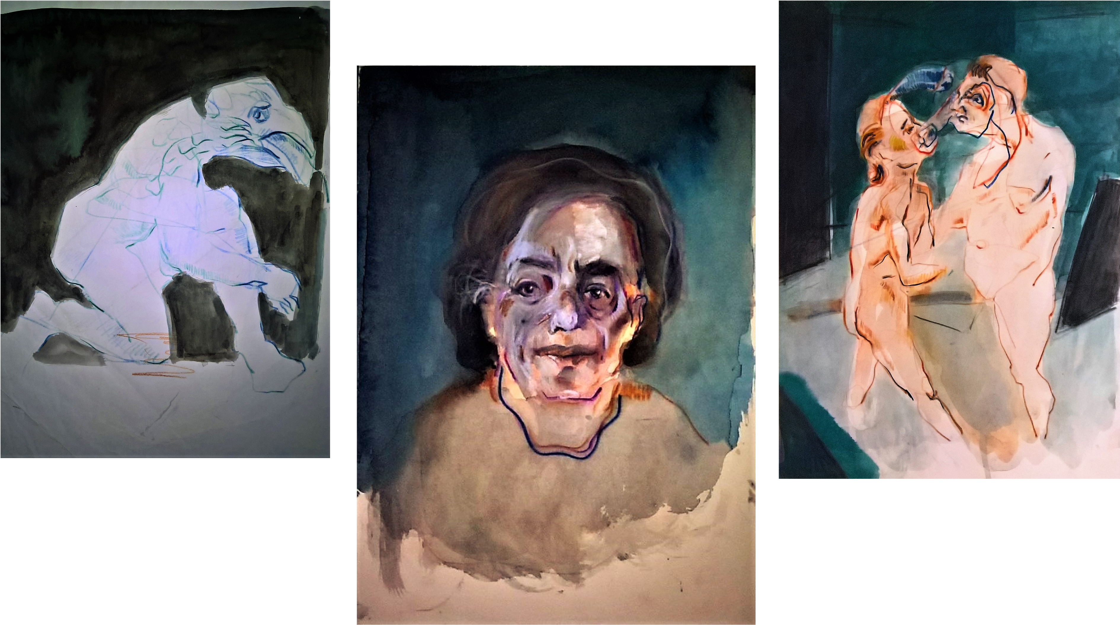 Trittico "across The Universe" - Watercolor Paint (3779x2672), Png Download