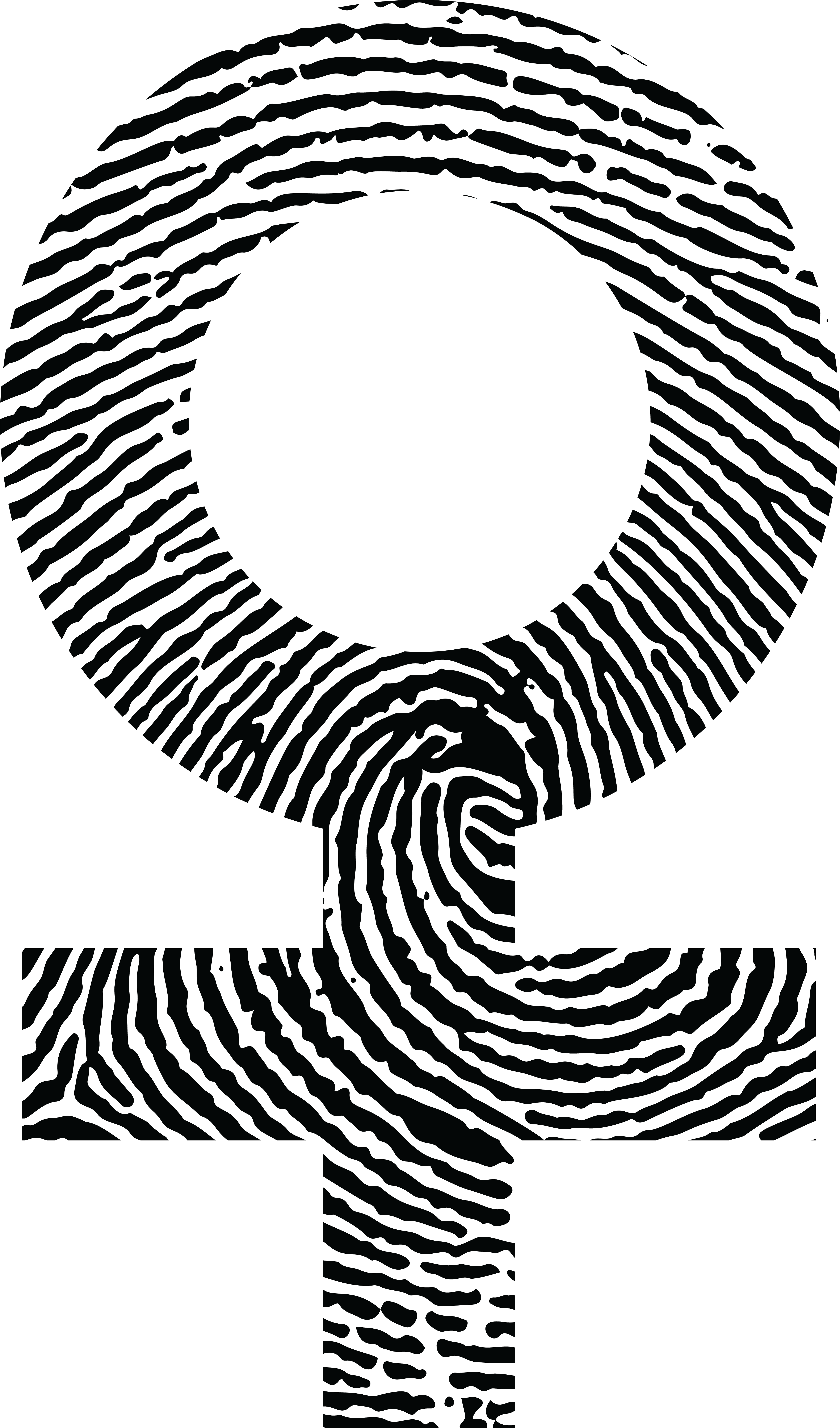 Free Clipart Of A Thumb Print Female Gender Symbol - Small Finger Prints (4000x6797), Png Download