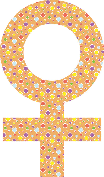 Gender Symbol Female Woman - Man And Woman Symbol Draw (442x750), Png Download