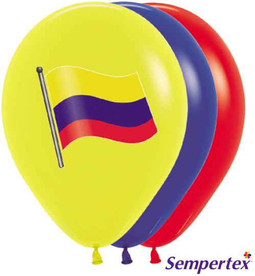 Globo R-12 Bandera De Colombia Policromía Más - Bandera De La Selección Colombia (506x546), Png Download