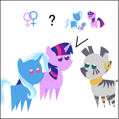 The Smiling Pony, Female, Female Symbol, Lesbian, Mare, - Cartoon (395x394), Png Download