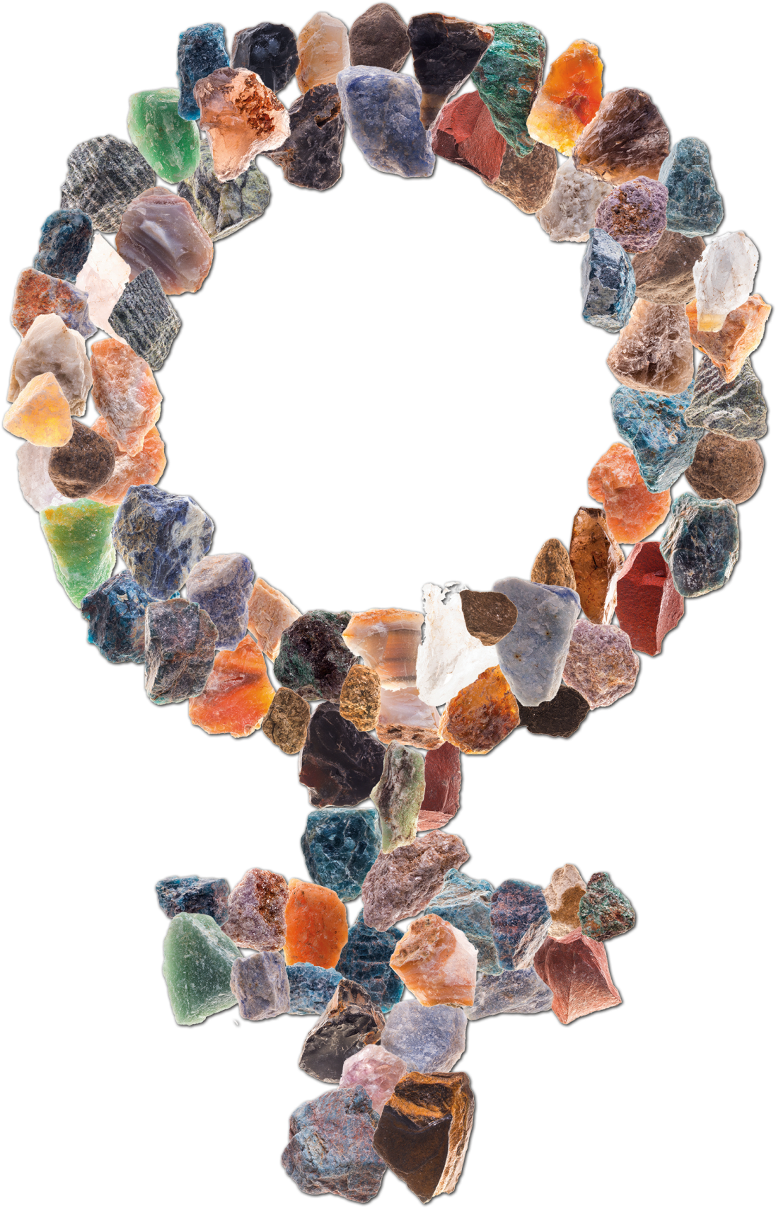 Female Symbol Made Of Stones - Geology (1920x1920), Png Download