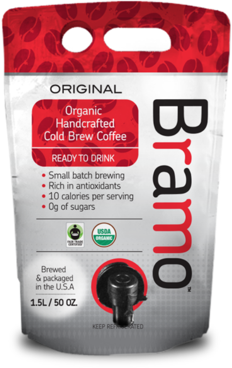 Bramo Cold Brew Coffee Ready To Drink Stand Up Pouch - Smartphone (1000x817), Png Download